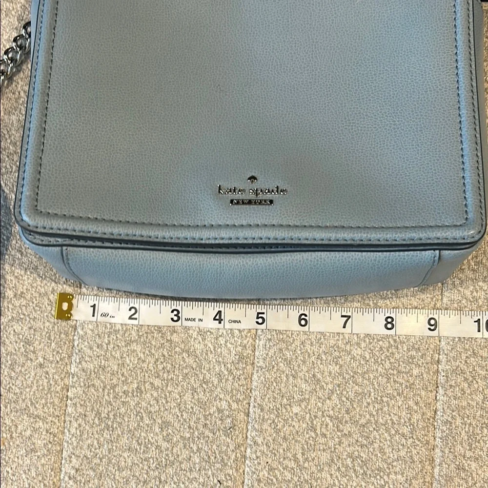 Kate Spade Blue Leather Crossbody Bag with Chain Strap